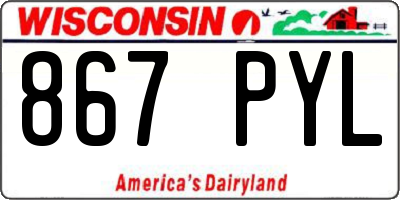 WI license plate 867PYL