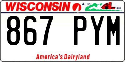 WI license plate 867PYM