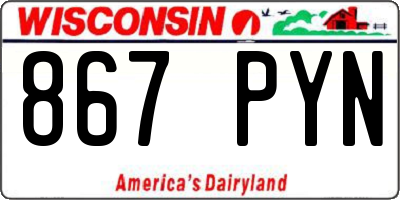 WI license plate 867PYN