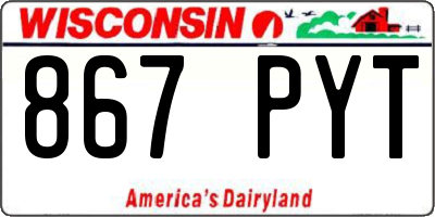 WI license plate 867PYT