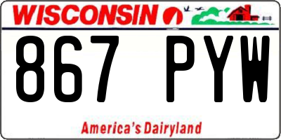 WI license plate 867PYW