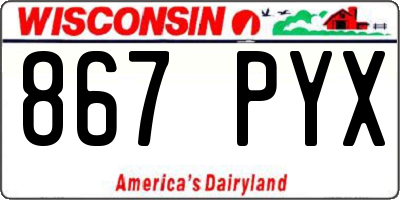 WI license plate 867PYX