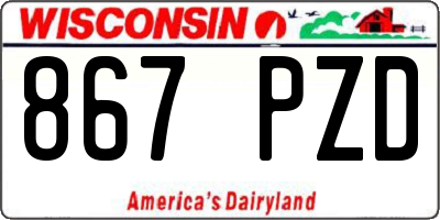 WI license plate 867PZD