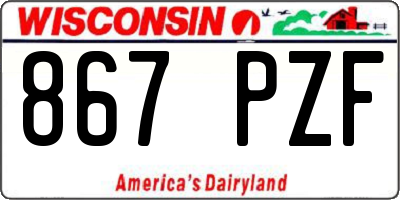 WI license plate 867PZF