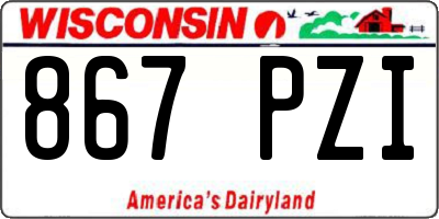 WI license plate 867PZI