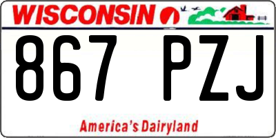 WI license plate 867PZJ