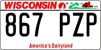 WI license plate 867PZP