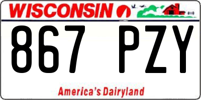 WI license plate 867PZY