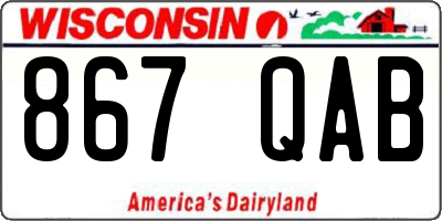 WI license plate 867QAB
