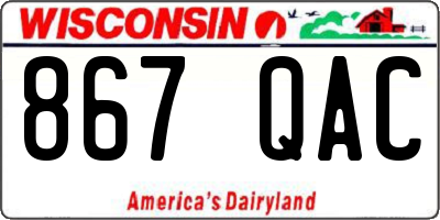 WI license plate 867QAC