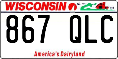 WI license plate 867QLC