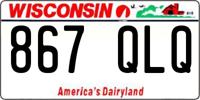 WI license plate 867QLQ