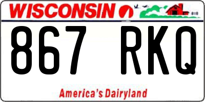 WI license plate 867RKQ