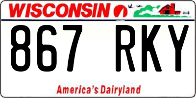 WI license plate 867RKY