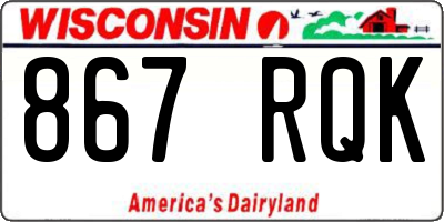 WI license plate 867RQK