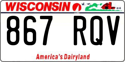 WI license plate 867RQV
