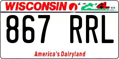 WI license plate 867RRL