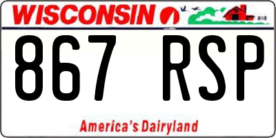 WI license plate 867RSP