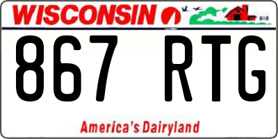 WI license plate 867RTG
