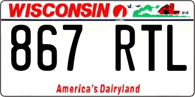 WI license plate 867RTL