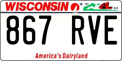 WI license plate 867RVE
