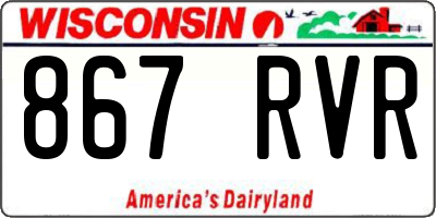WI license plate 867RVR