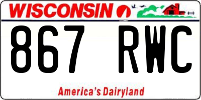 WI license plate 867RWC