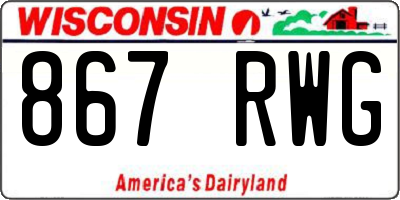 WI license plate 867RWG