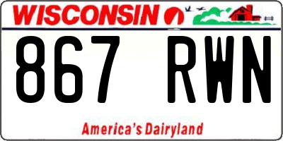 WI license plate 867RWN