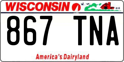 WI license plate 867TNA