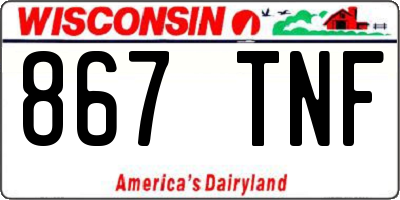 WI license plate 867TNF