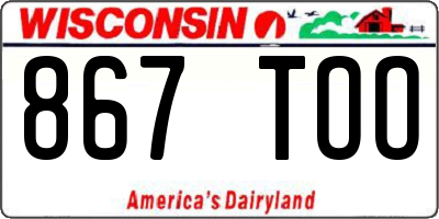 WI license plate 867TOO