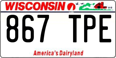 WI license plate 867TPE