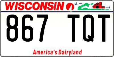 WI license plate 867TQT