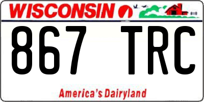 WI license plate 867TRC