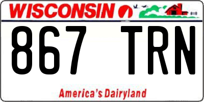 WI license plate 867TRN