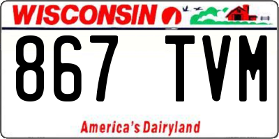 WI license plate 867TVM