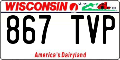 WI license plate 867TVP