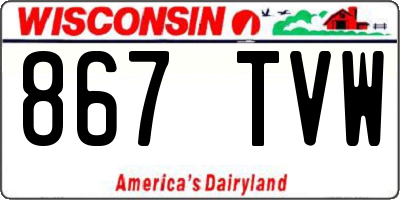 WI license plate 867TVW