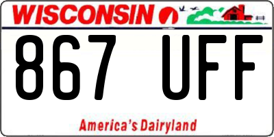 WI license plate 867UFF