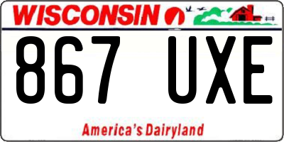 WI license plate 867UXE