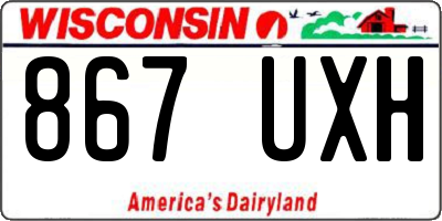 WI license plate 867UXH