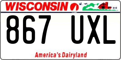 WI license plate 867UXL