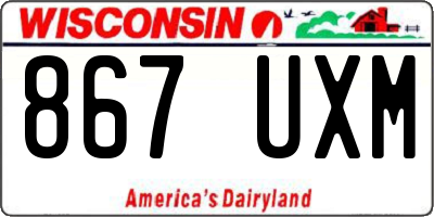 WI license plate 867UXM