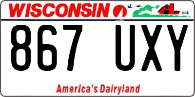 WI license plate 867UXY