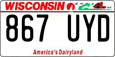 WI license plate 867UYD
