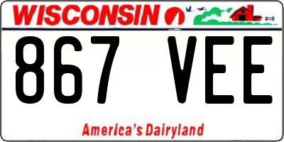 WI license plate 867VEE