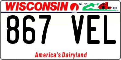 WI license plate 867VEL