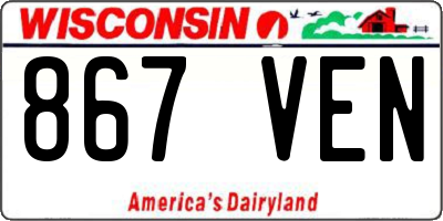 WI license plate 867VEN