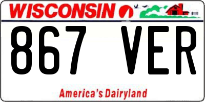 WI license plate 867VER